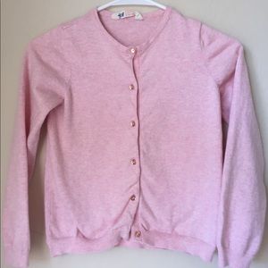 H&M pink basic cardigan